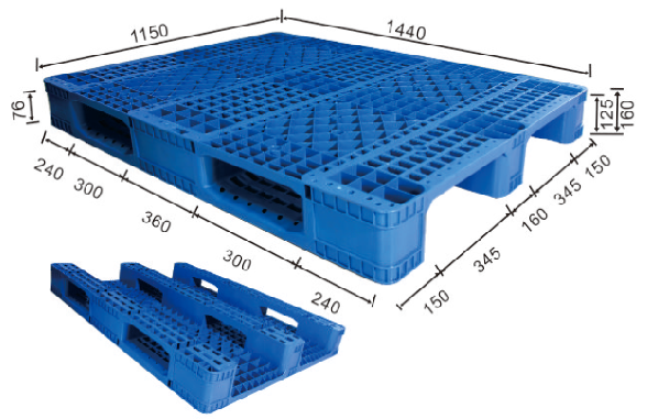 Ný plastbrettamót með stærð 1440x1150x160mm